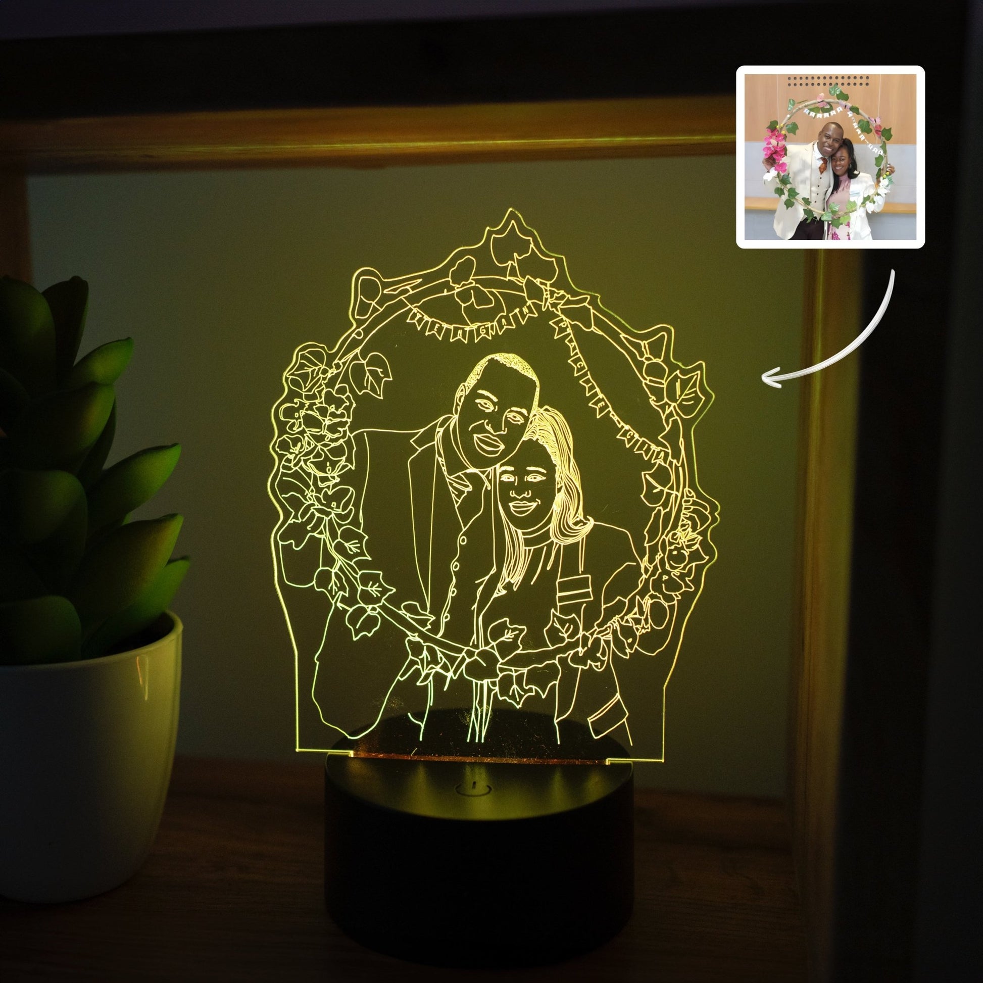 Lampe led 3d personalisable - Ma boutique